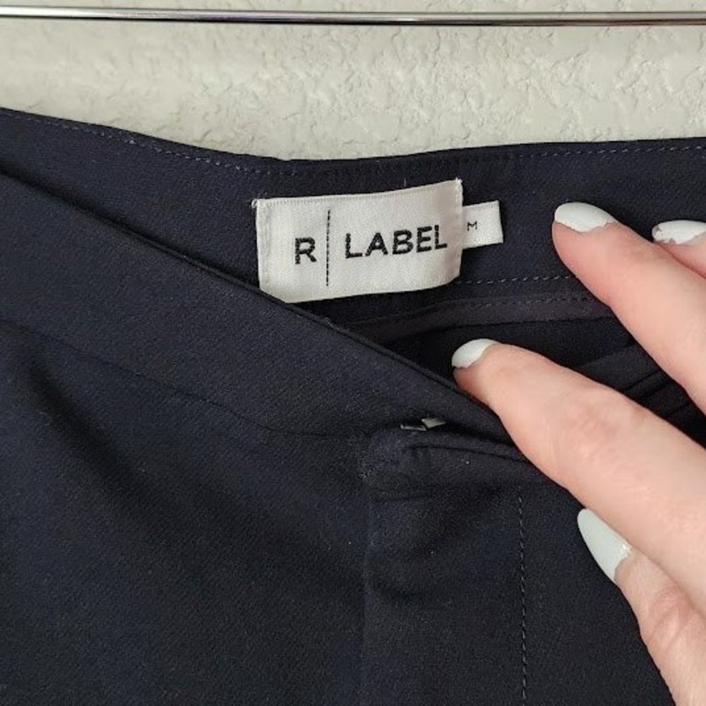 THE RESET Navy Skinny Stretch Pant Clean Girl Minimal Tailored Size M - Picture 4 of 7